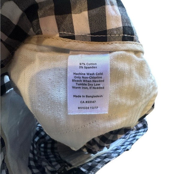 Talbots Women’s Black Checker Gingham The Perfect Short Size 6 Preppy - Picture 6 of 7